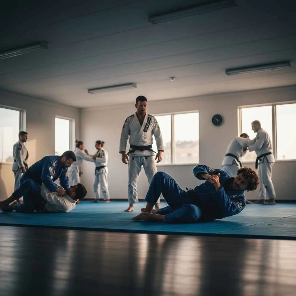 Beginners practicing drills under instructor supervision