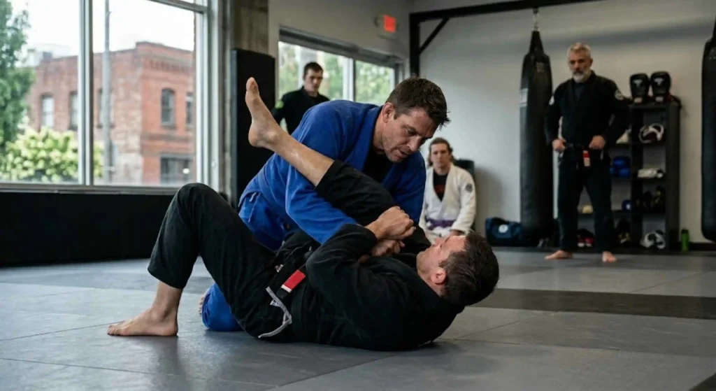 armbar or triangle choke demonstration