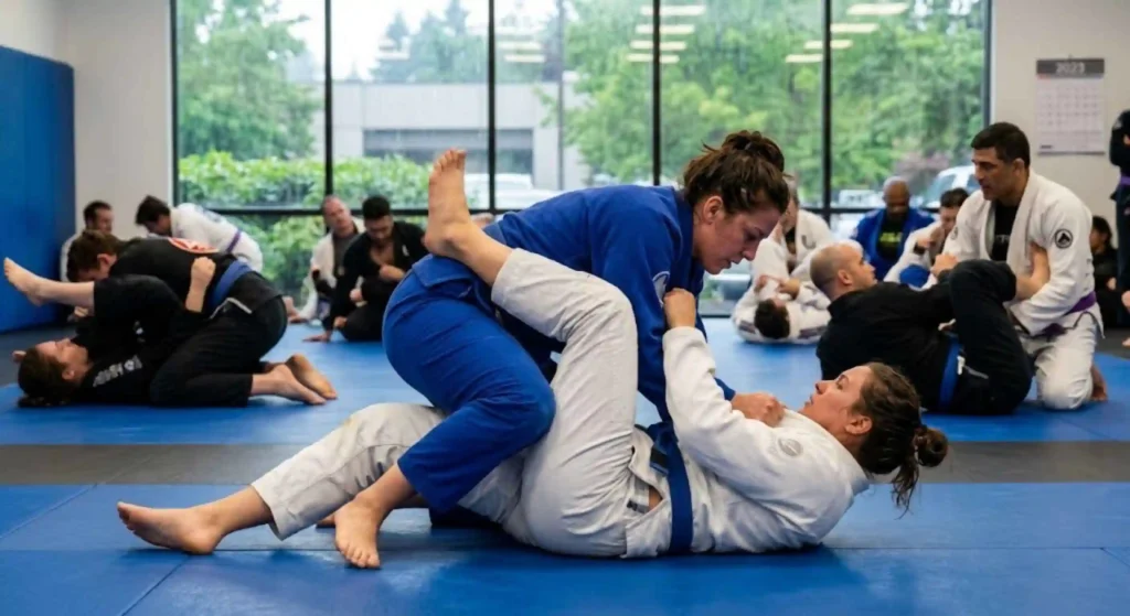BJJ grappling training improving flexibility and mobility in Beaverton class